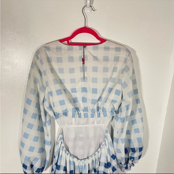 EUC Staud Blanche Ombré Gingham Dress Large - Picture 6 of 8